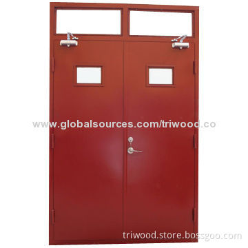 Metal fire rated door, per-lite core, powder coated to suit fire rating